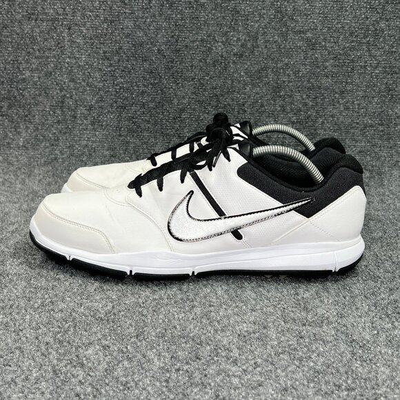 Nike Durasport 4 Golf Shoes Men's Size 12 White Leather Athletic Performance - Picture 4 of 11